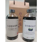 블루베리 두충 효소 2종세트(각 500ml)-포장박스 포함